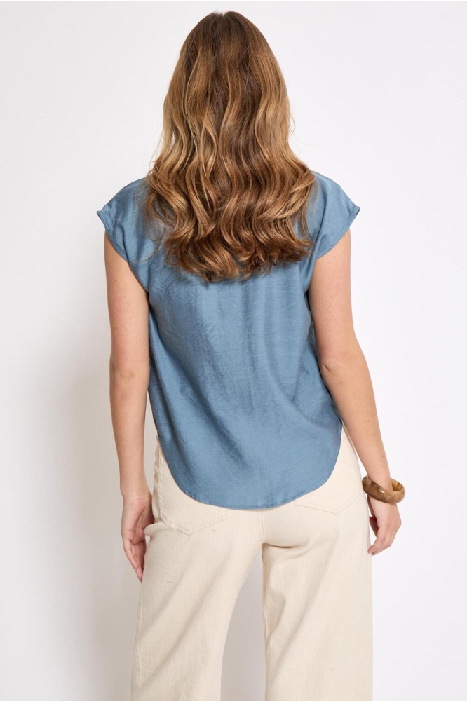 NALINE SLEEVELESS SHIRT PC7016 1039 FADED DENIM